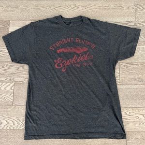Ezekiel Blimp Graphic Tee in heathered charcoal.  Size large